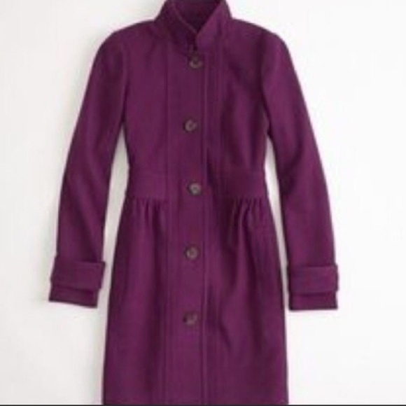 J. Crew Jackets & Blazers - JCrew women's coat size 4 magenta coat